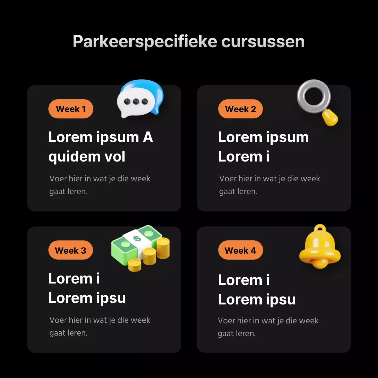 Rekrutering in zwart en oranje promoten