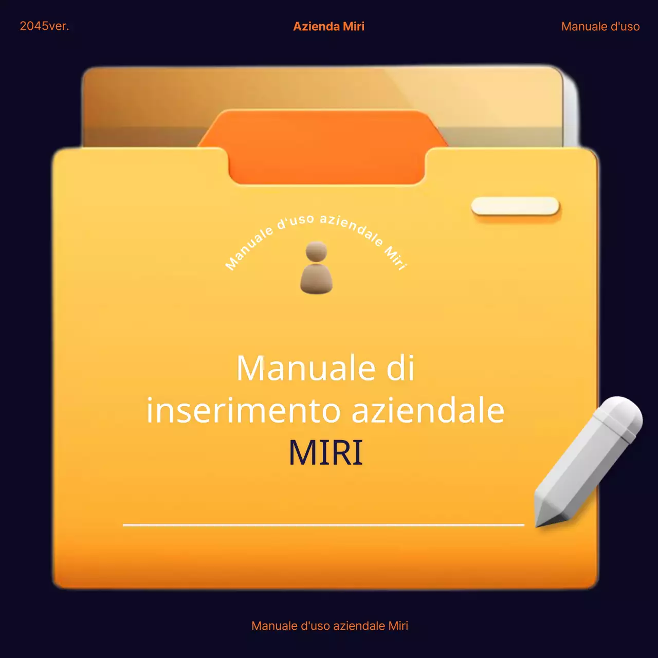 Materiale di formazione per i nuovi assunti semplice, nero e arancione