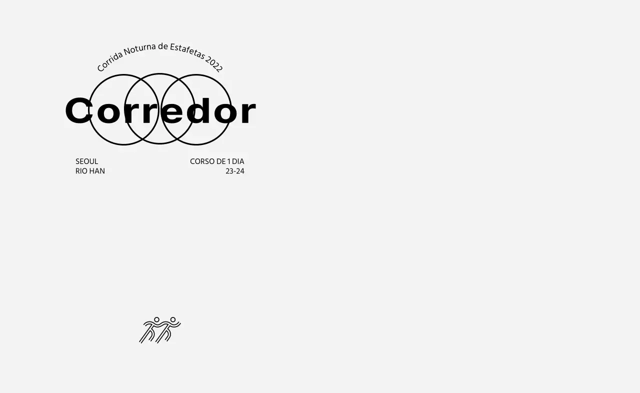Design temático da maratona com informações sobre o calendário da corrida