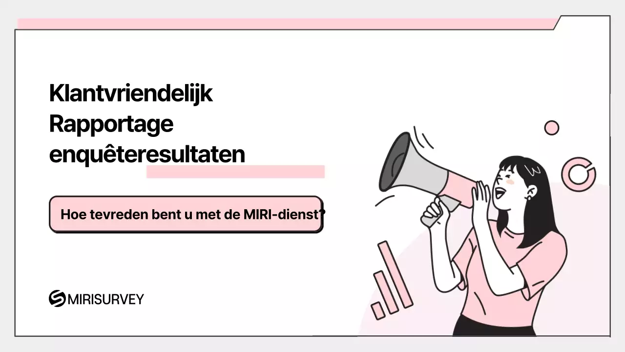 Eenvoudig rapport met roze enquêteresultaten