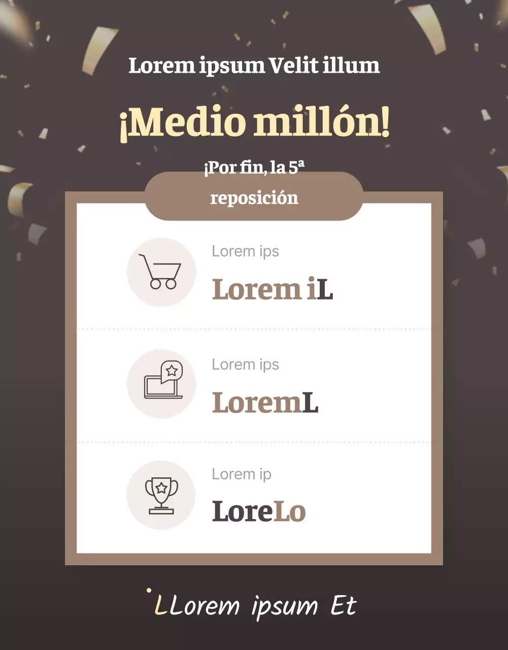 Promoción de un moderno centro comercial de moda sobre fondo beige