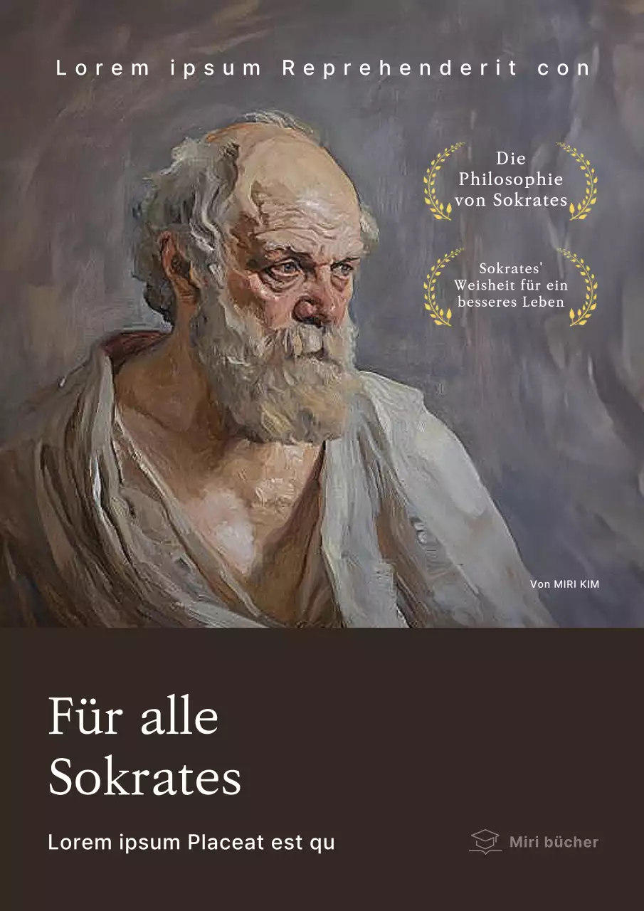 Moderne Philosophenhülle in Braun und Beige