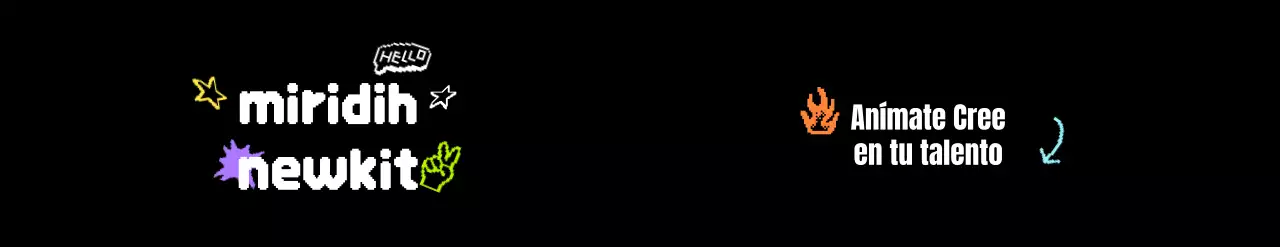 Kit de bienvenida con un moderno concepto pixel art