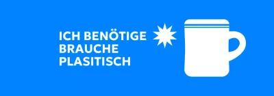 Werbedesign mit Becherabbildungen