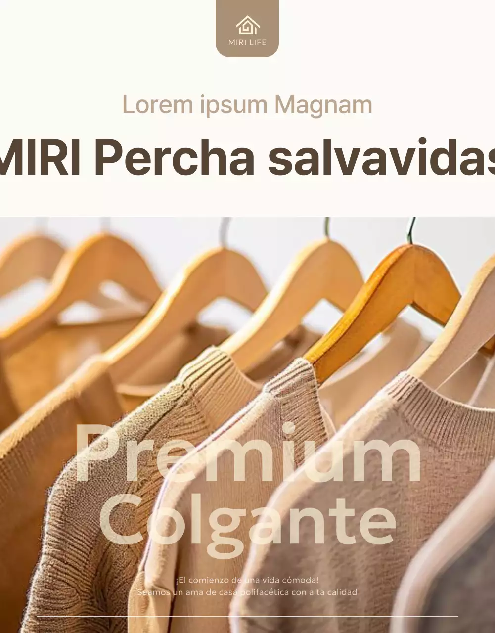 Promover perchas simples en marfil