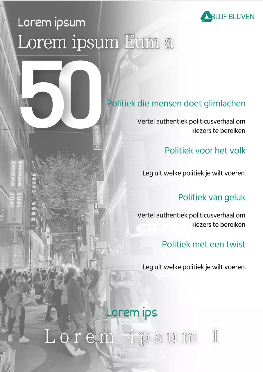 Promoot verkiezingskandidaten met samenvattingen en eenvoud