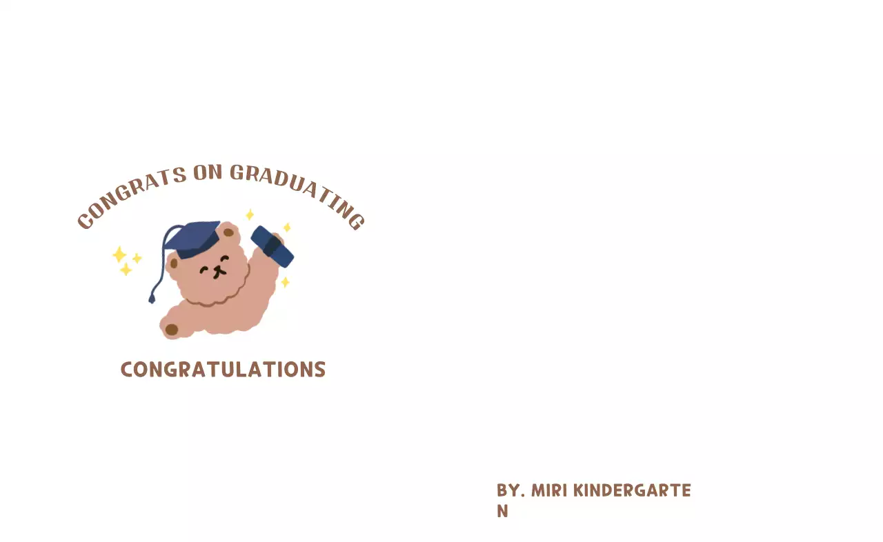 Doodle kelulusan yang lucu dengan cetakan tangan boneka beruang