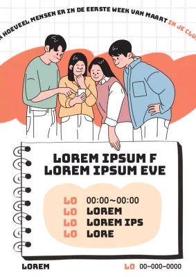 Een eenvoudige oranje aankondiging om lid te worden van een club