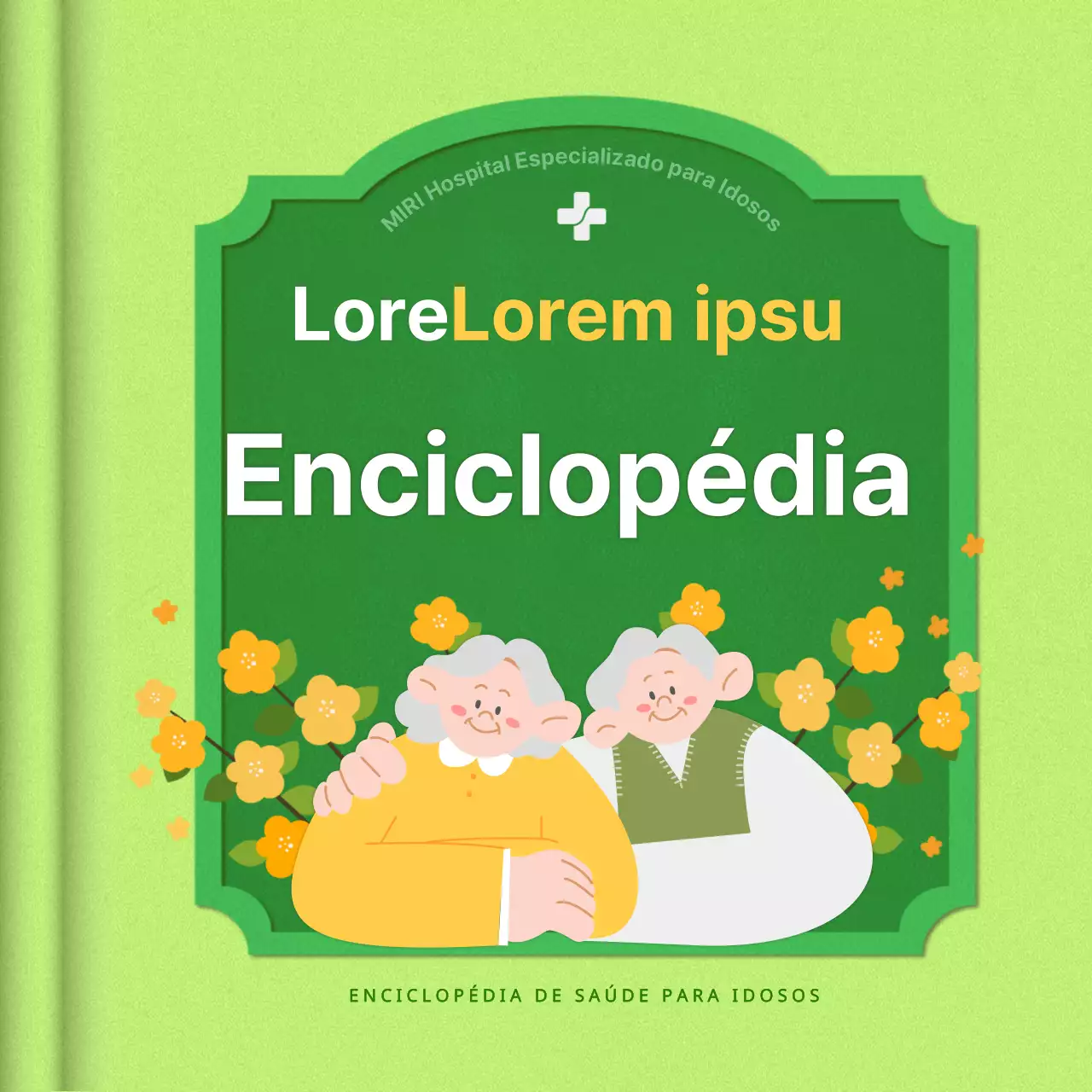 Promover um hospital geriátrico acolhedor em verde e chartreuse