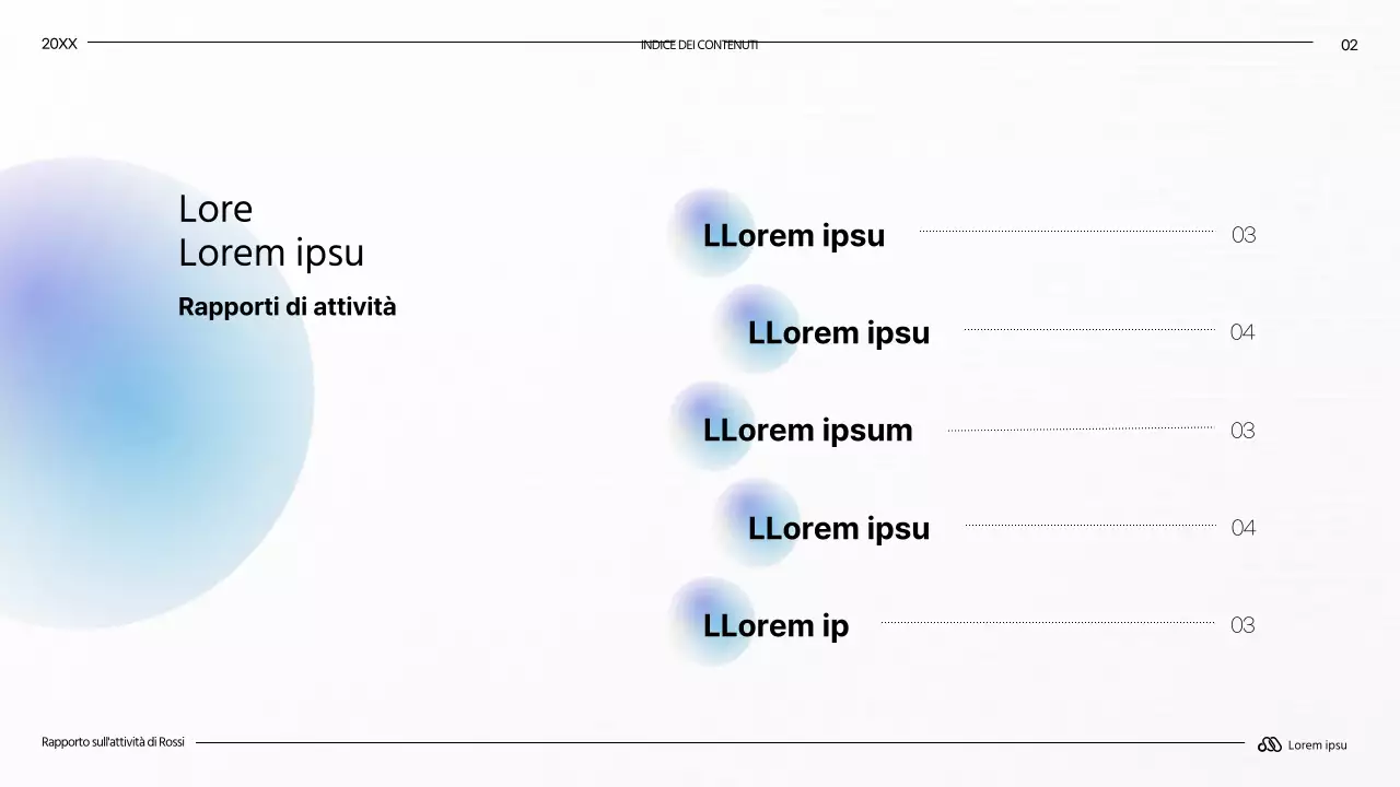Rapporti moderni di forma lunga in bianco