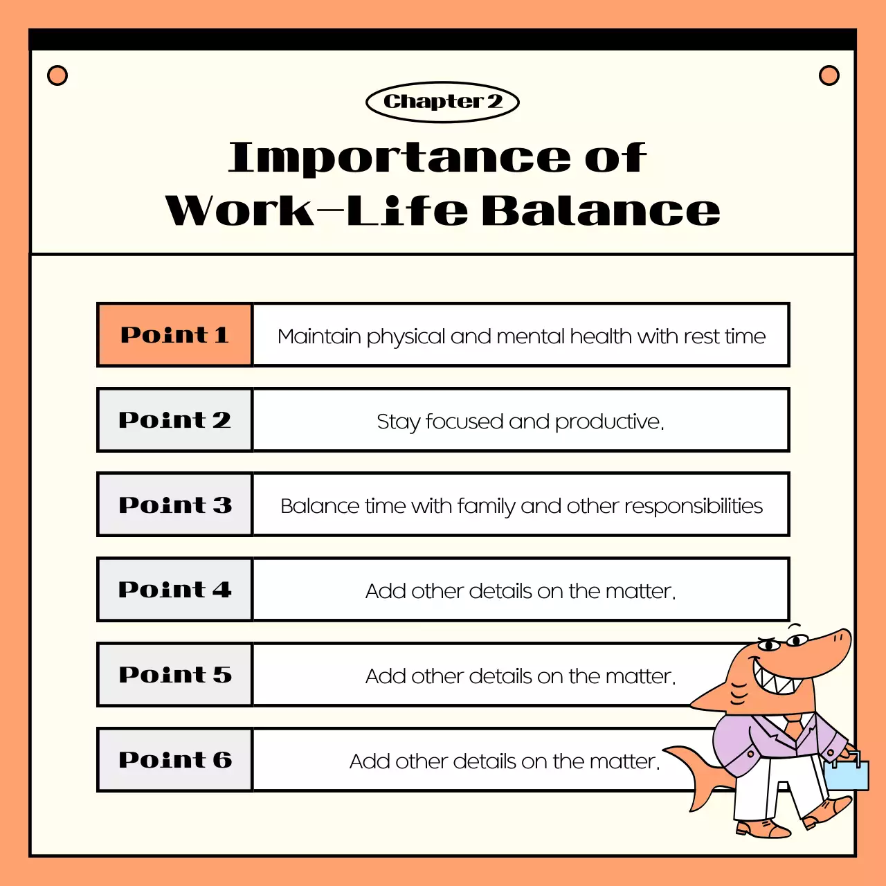 Orange Retro Work-Life Guide Instagram Carousel