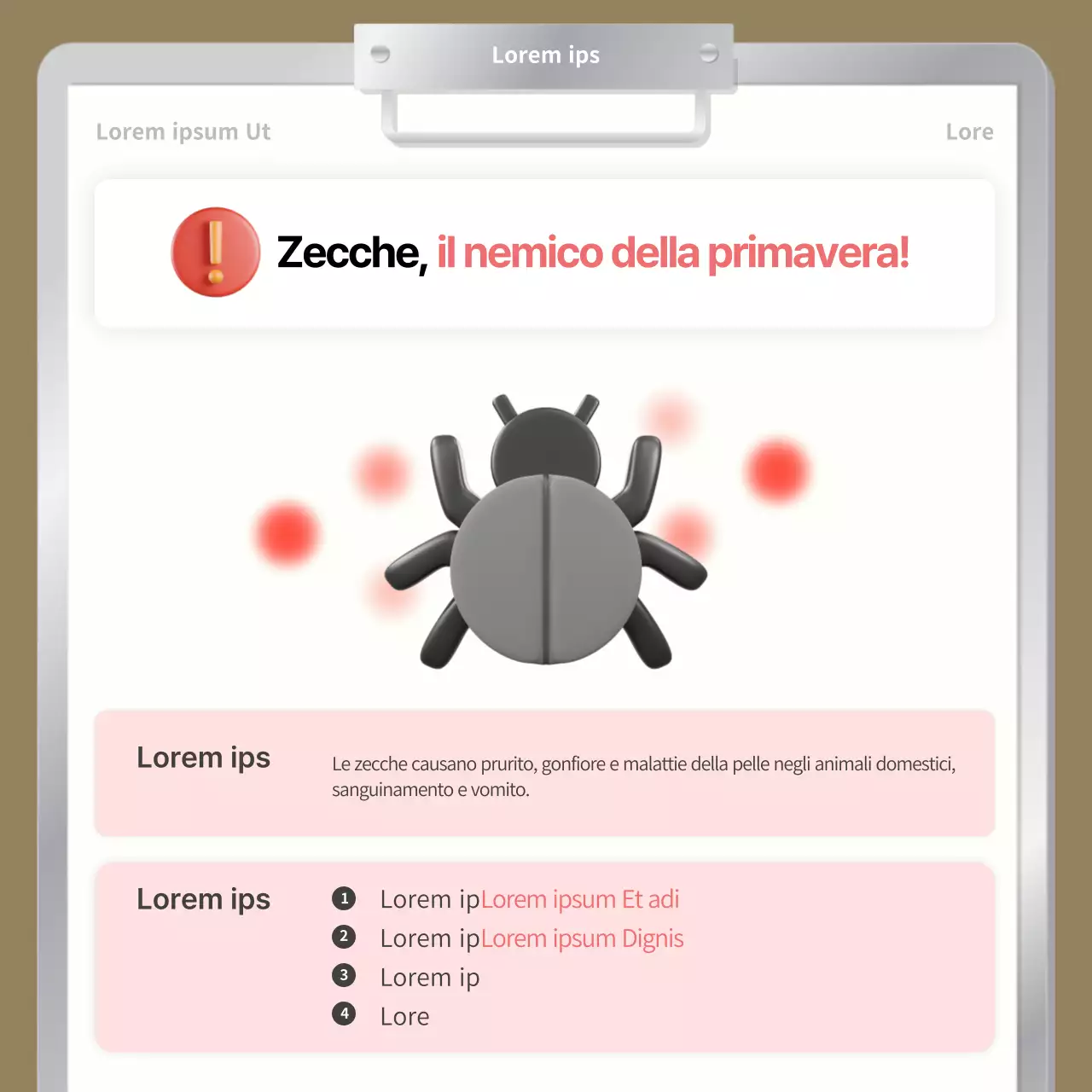 La cura degli animali in primavera spiegata con semplici colori verdi e marroni