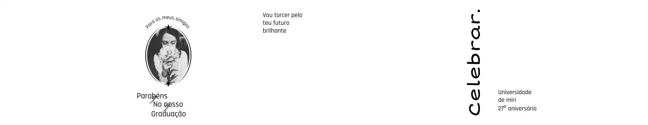 Formatura com um toque de classe com flores e fotos