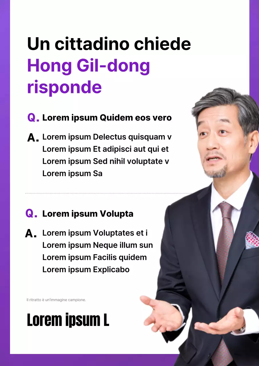 Una semplice campagna elettorale in bianco e viola