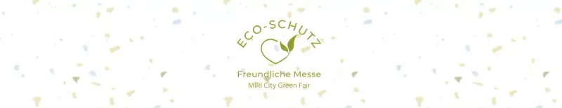 Umweltfreundliches Messekonzept mit Grünem-Punkt-Muster