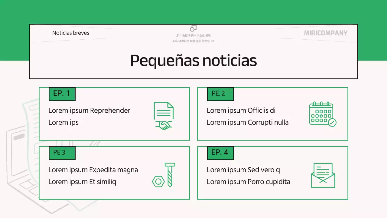 Acerca del boletín mensual de la empresa ecológica y moderna