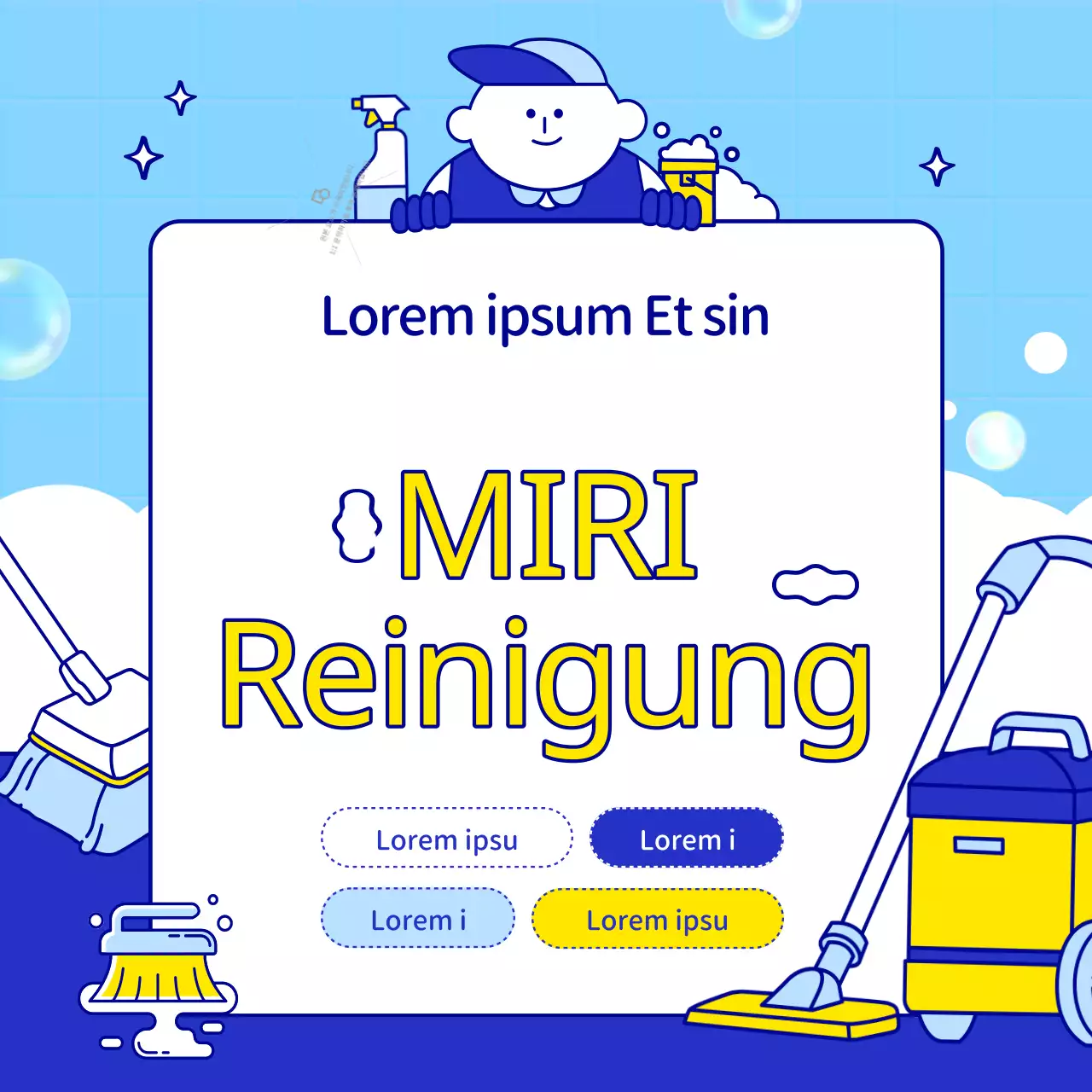 Blue's Simple Move-In Move-Out Cleaning Werben Sie für Ihr Hausreinigungsgeschäft