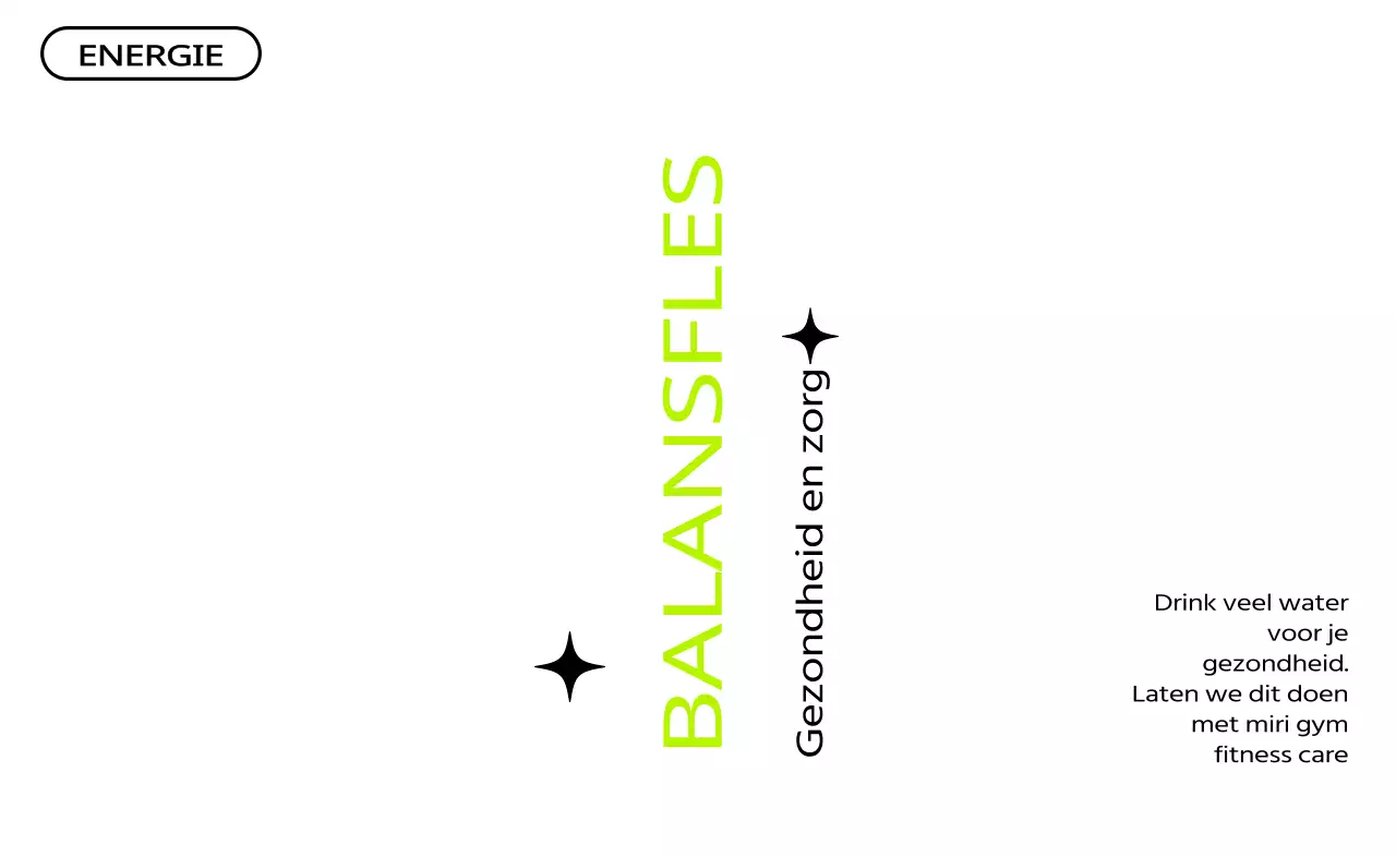 Groene en zwarte typografie voor promotie gezondheidsclub