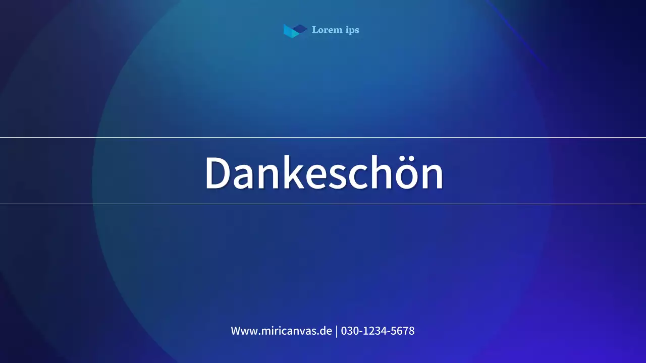 Ein einfacher Aktionärsbericht in Blau