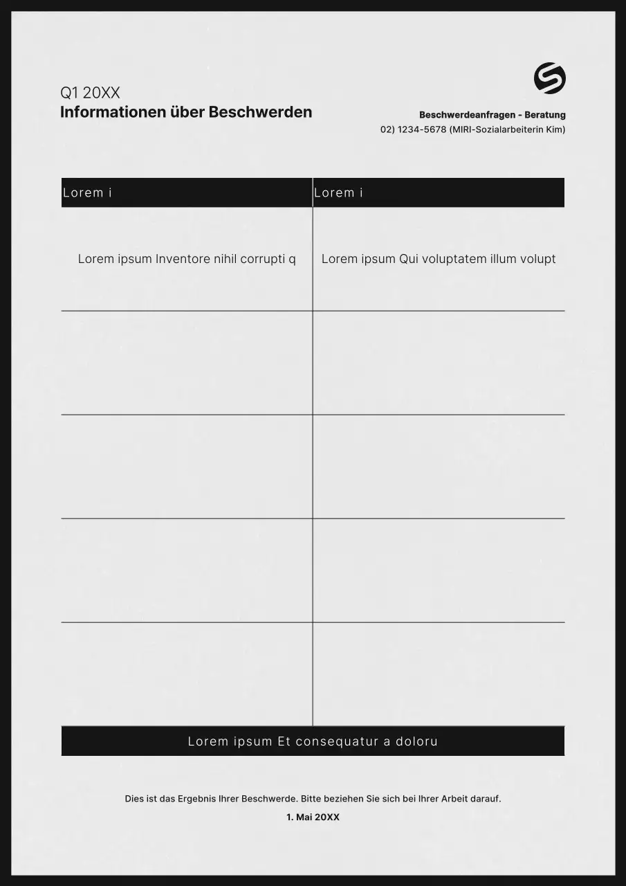 Eine einfache schwarz-weiße Anleitung für Vorschläge