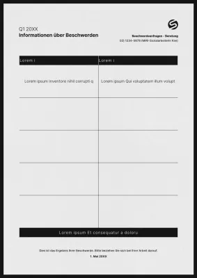 Eine einfache schwarz-weiße Anleitung für Vorschläge