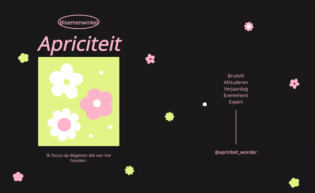 Een schattig bloemenontwerp voor je volgende promotie