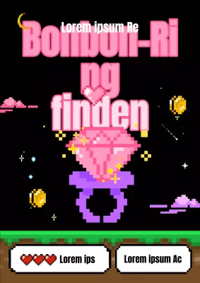 White Day Gaming-Event-Anzeige in Rosa und Schwarz