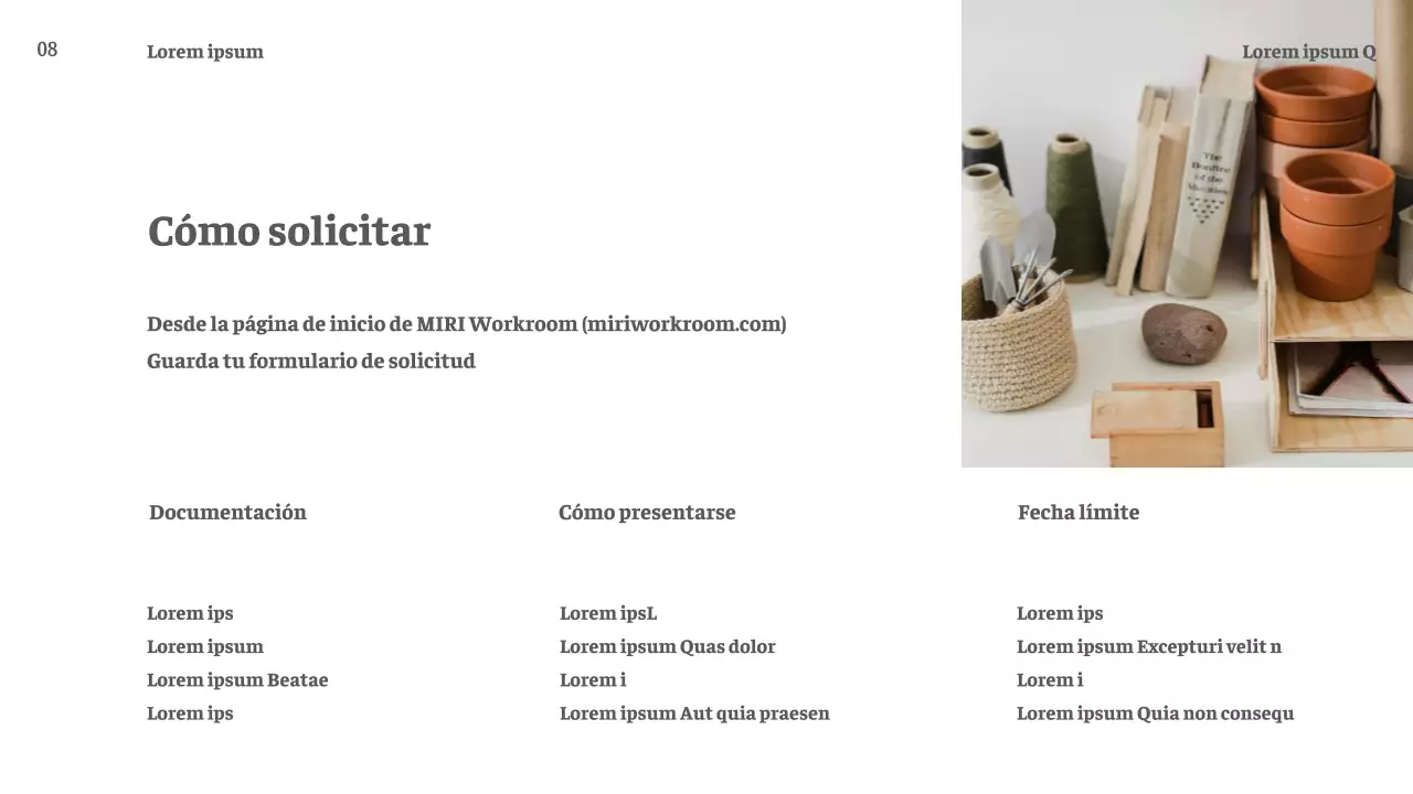 Promocione su negocio de alquiler de espacios con un sencillo fondo blanco