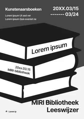 Een trendy leesprogramma in zwart en grijs promoten