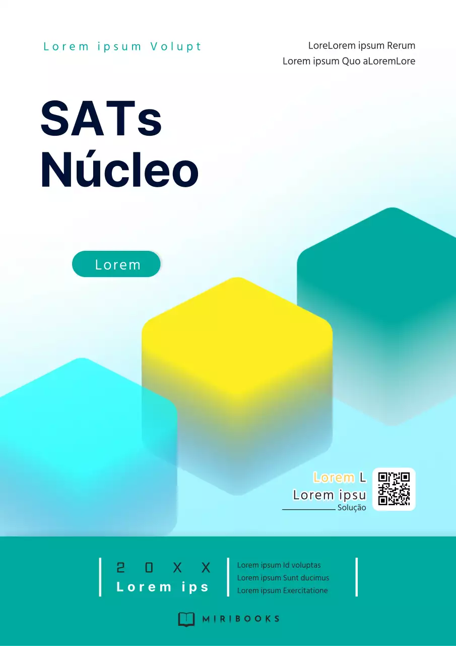 Livro simples de matemática para o ensino secundário em azul claro e menta
