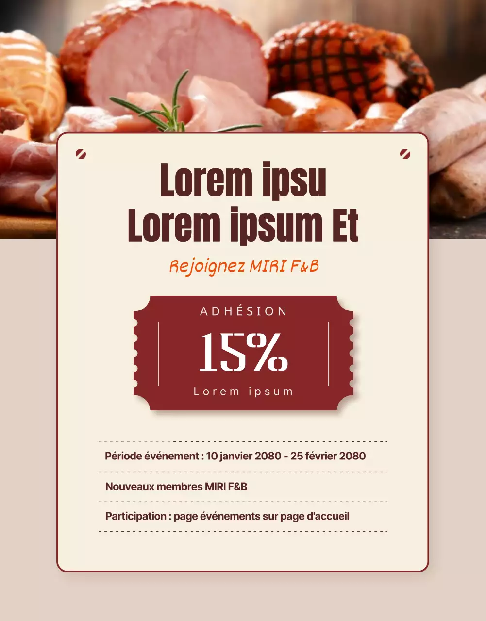 Promouvoir un régime alimentaire simple blanc de poulet brun et beige