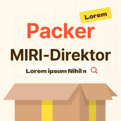 Einfache Umzugsanzeige in Beige und Orange