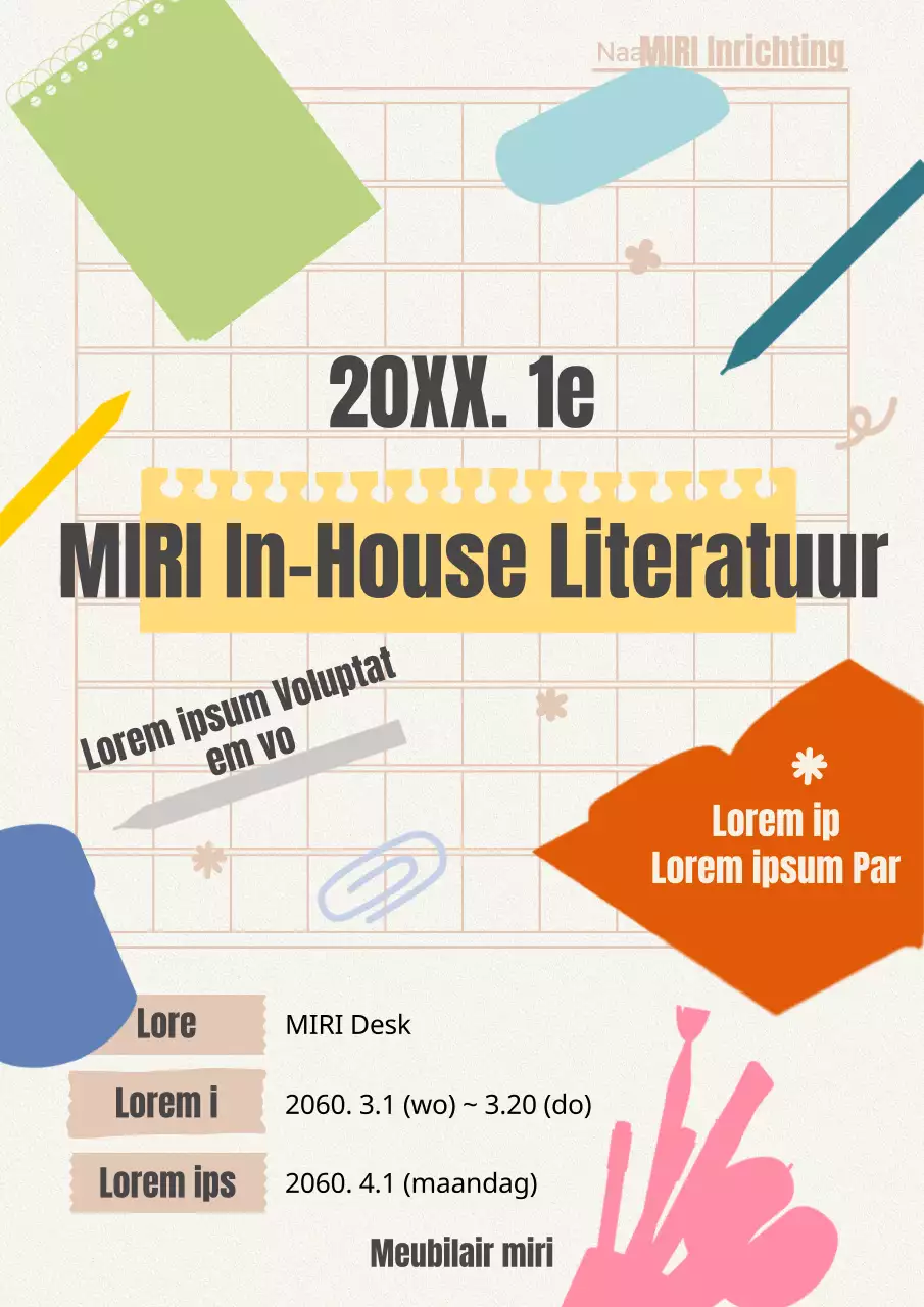 Flyer voor een bedrijfsevenement in beige