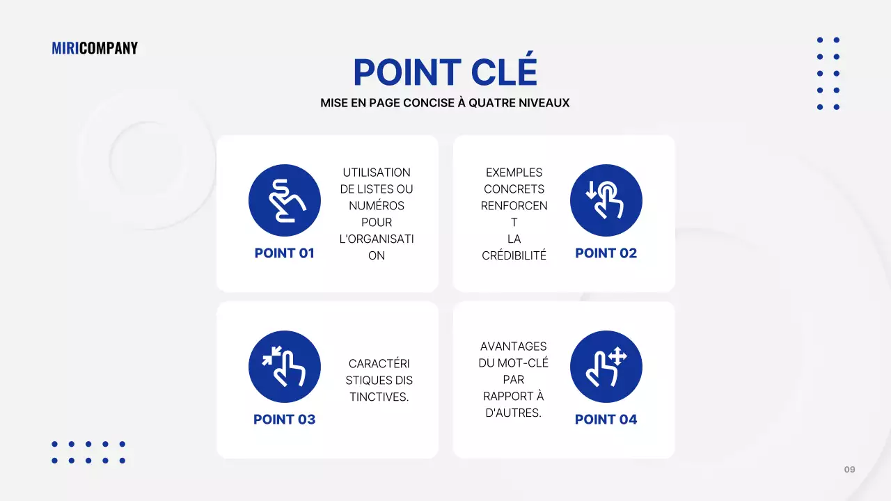 Présentation d'entreprise minimaliste en blanc et bleu marine