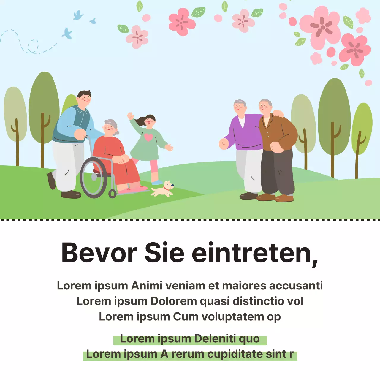 Rosa-gelber Newsletter zur Gesundheitsvorsorge für Senioren