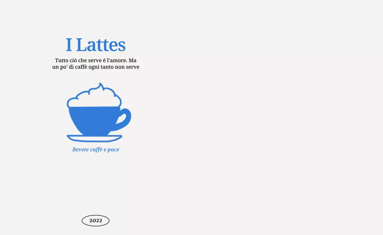 Design rilassante di un caffè con simpatiche illustrazioni di latte macchiato