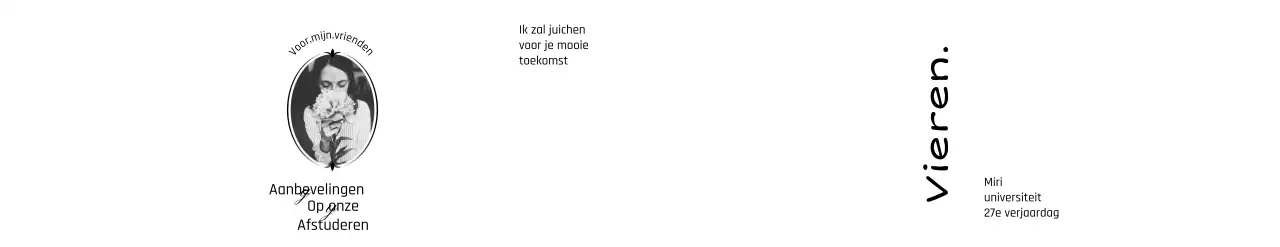 Afstuderen met een stijlvol tintje met bloemen en foto's