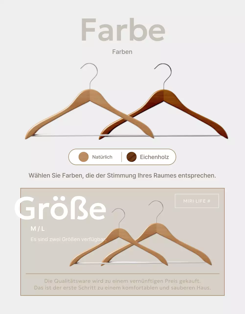 Einfache Kleiderbügel in Elfenbein fördern