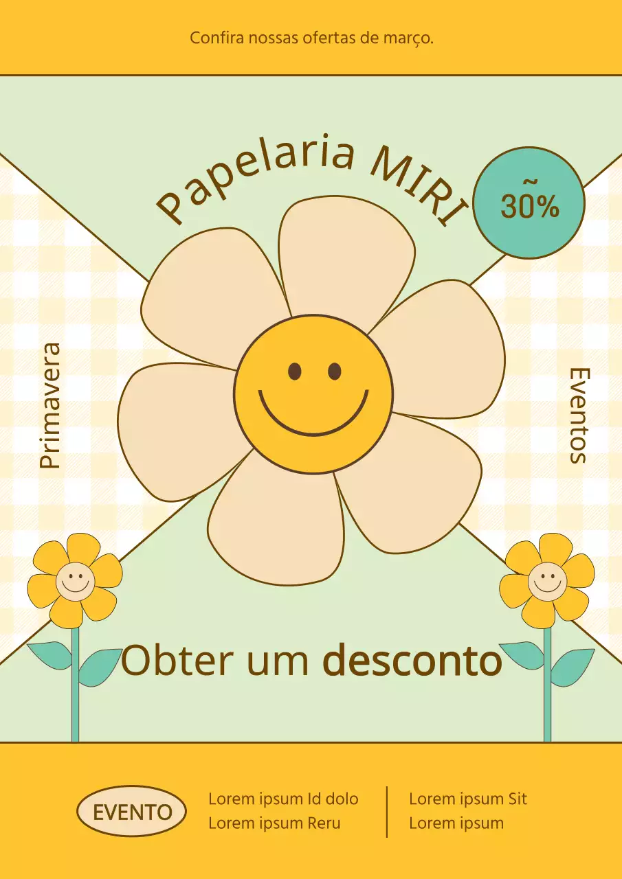 Promover uma bonita venda de primavera em amarelo e chartreuse