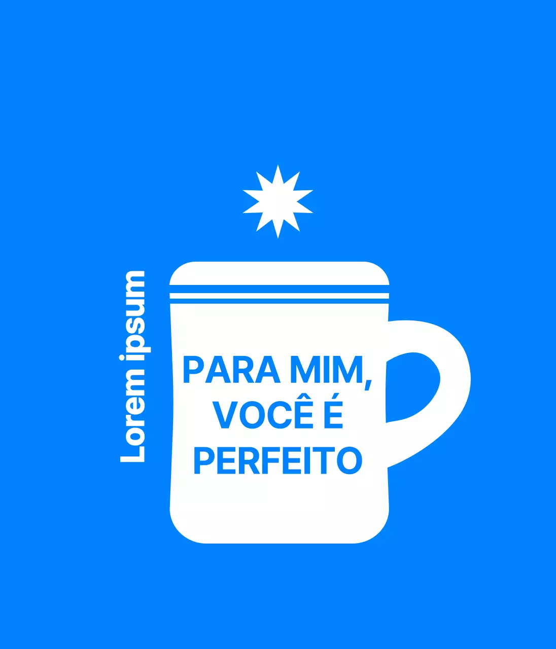 Design de artigos de papelaria com uma ilustração de uma chávena