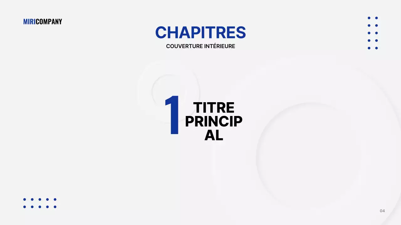 Présentation d'entreprise minimaliste en blanc et bleu marine