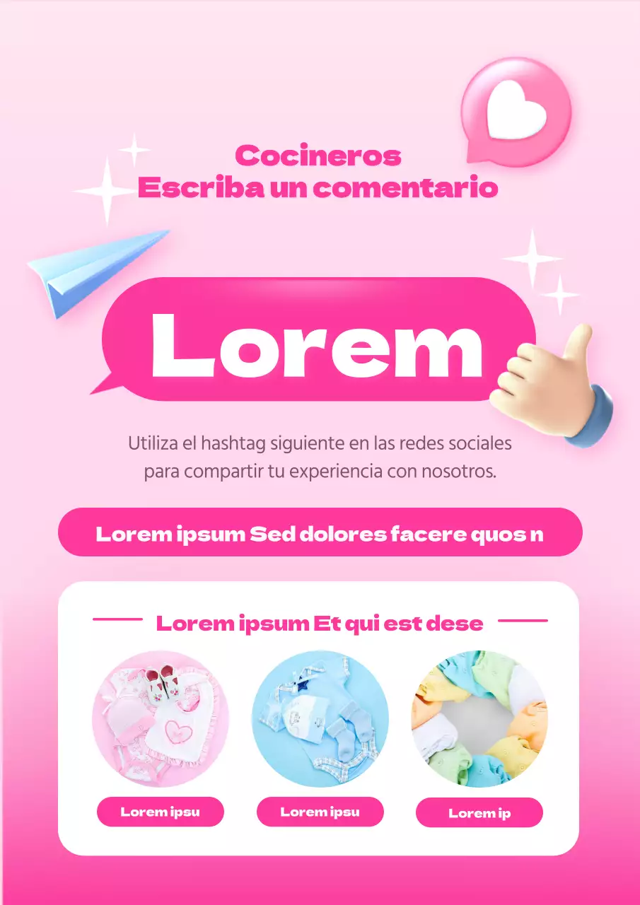 Anuncio de evento de revisión de maternidad en degradado rosa