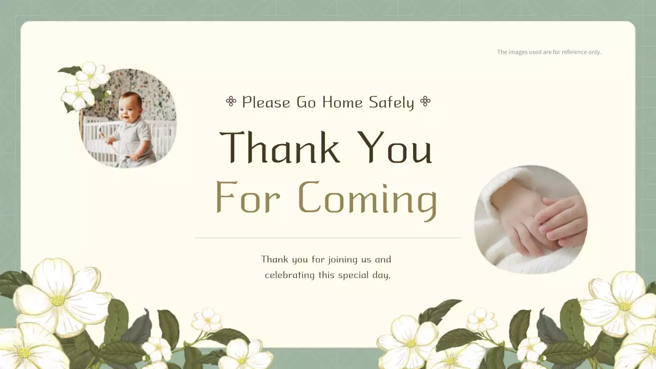 베이지색 우아한 아기 초대장 프레젠테이션