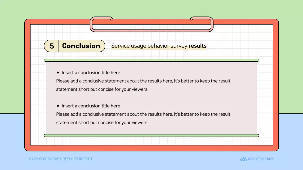 베이지색 간단한 조사 보고서 문서 프레젠테이션