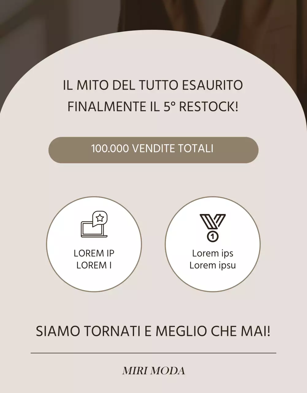 Promuovere la moda moderna in beige e marrone