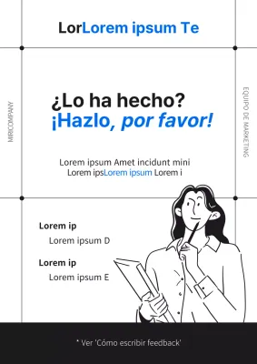 Guía para solicitar una simple evaluación de resultados en negro y azul