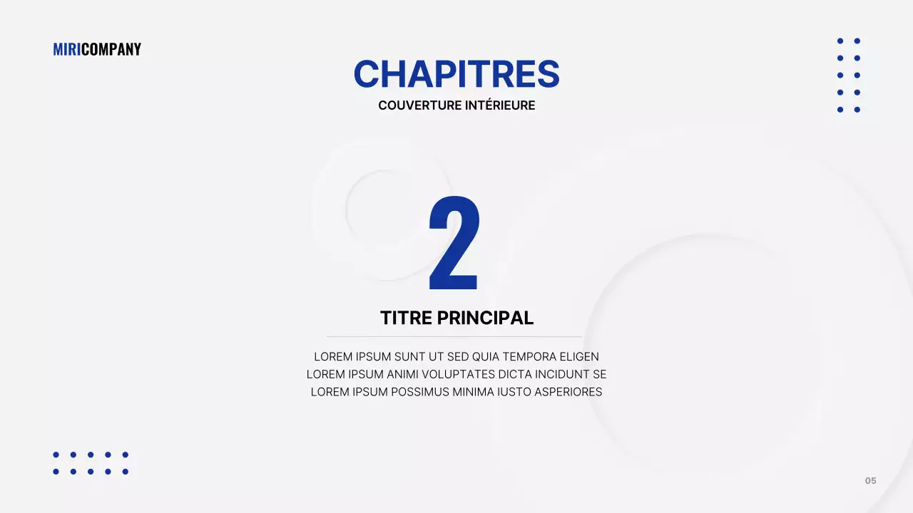 Présentation d'entreprise minimaliste en blanc et bleu marine