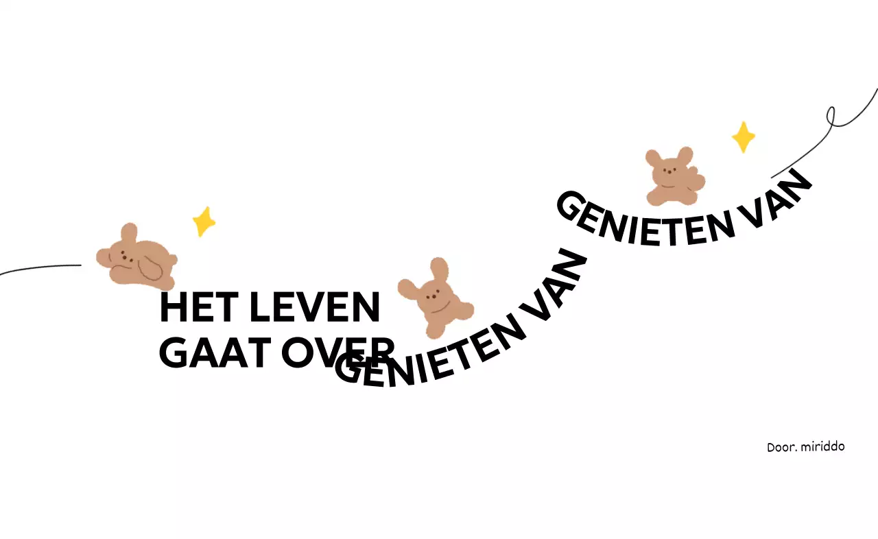 Een combinatie van tekenlijnen en tekst met schattige puppyfoto's Gepersonaliseerde merchandise