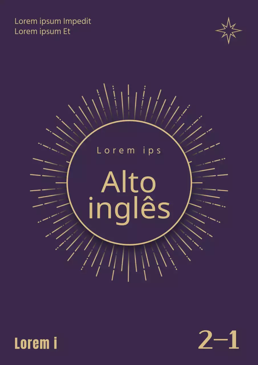 Livro de perguntas do liceu com classe em roxo e dourado