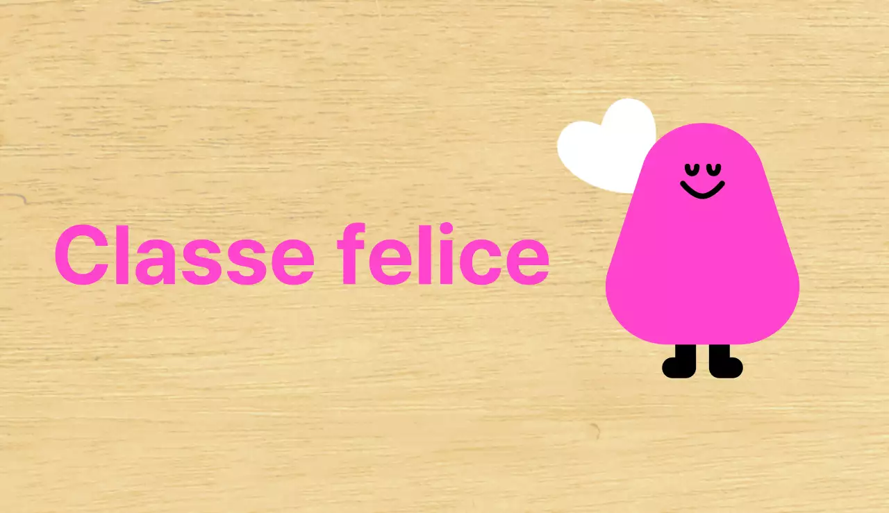 Personaggio rosa illustrato Guida di classe per la scuola materna